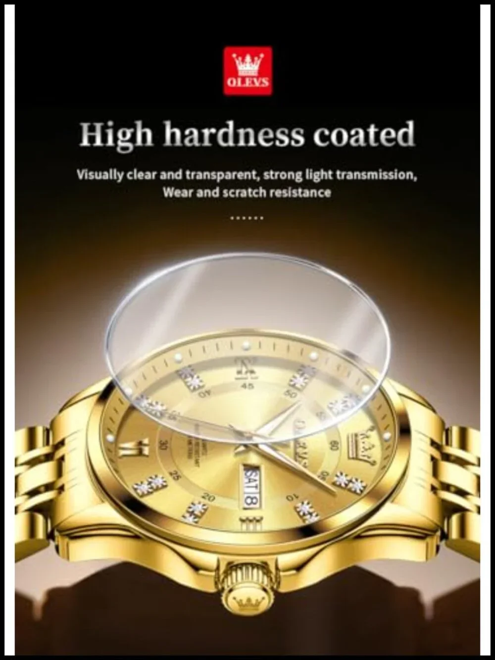 Men Analog Automatic Watch Sapphire Crystal Stainless Steel Waterproof Formal